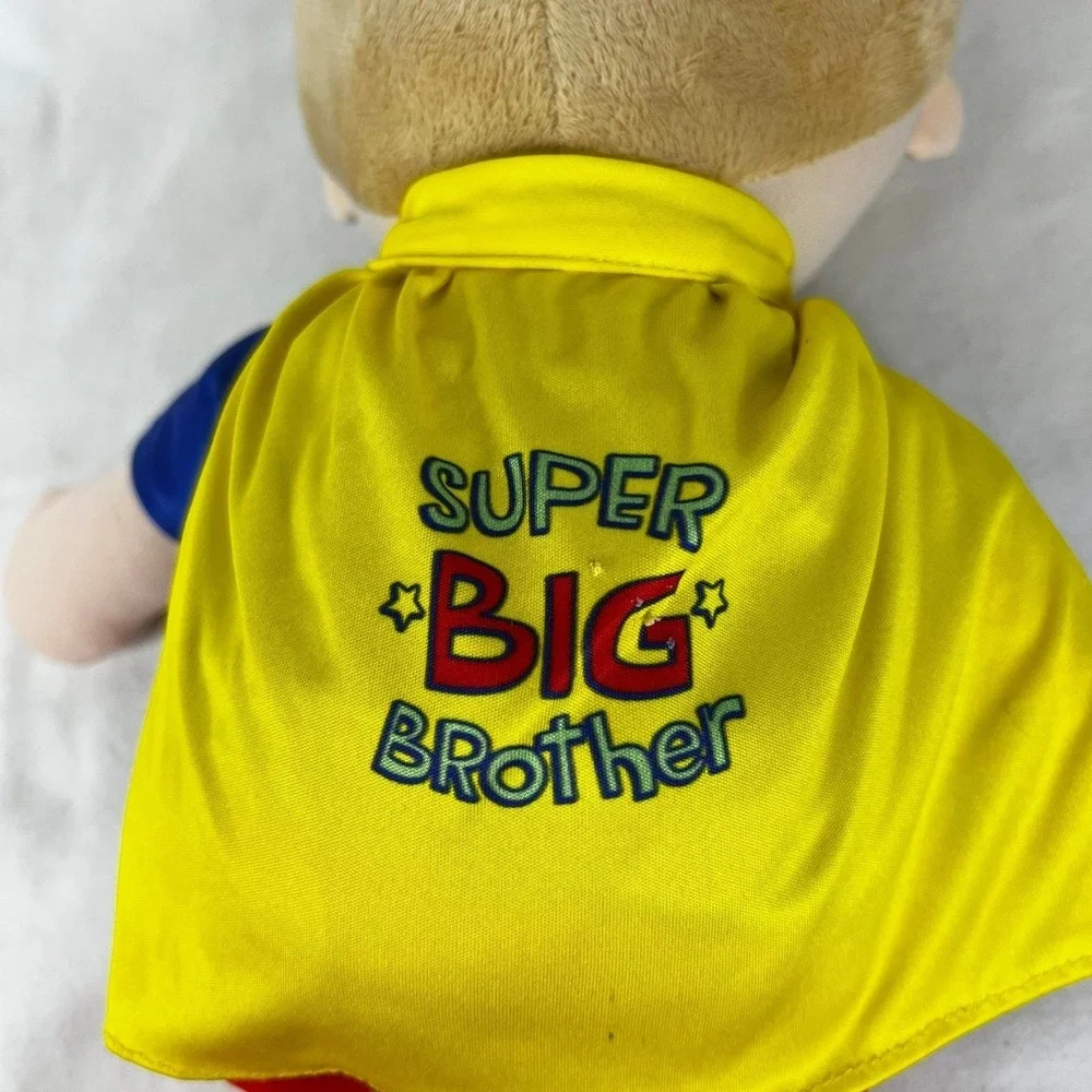 Baby Ganz Super Big Brother Plush Boy Doll Small Blue Red Good Superhero Cape